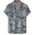 thumbnail image 5 of Camisa con estampado geométrico 3D para hombre, camisas hawaianas de verano, blusas de manga corta para playa y calle, blusa con botones de solapa, ropa para hombre, 5 of 5