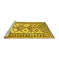 thumbnail image 2 of Ahgly Company Machine Washable Indoor Square Southwestern Yellow Country Area Rugs, 7' Square, 2 of 4