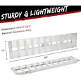 thumbnail image 2 of Pinypikaka 2 Pack 84"x15"x2.5" Aluminum Loading Ramps, 6000lbs Capacity for ATV, Motorcycle, Quad, Lawn Mower, Snow Blower, Silver, 2 of 7