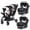 Beige, variant on Baby Trend Sit N' Stand Double Stroller with EZ-Lift Car Seat (2 Pack), Stormy