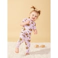 thumbnail image 4 of Little Star 100% Organic Cotton 4-Piece Toddler Girl Snug Fit Pajamas, 4 of 12