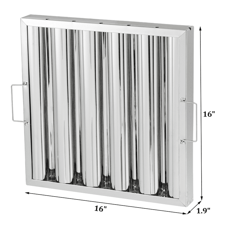 Set of Stainless Steel Baffle Filter for Kitchen Range Hoods