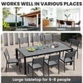 thumbnail image 3 of Crestlive Products 11-Piece Outdoor Dining Table Set for 10,Aluminum Patio Table and Chairs with Umbrella Hole, Dark Gray, 3 of 9