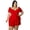 Red, variant on AURA Women Plus Size Jumpsuit Casual Belted Romper Summer Short Sleeve Outfit