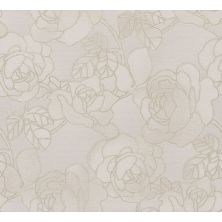 - Beacon House Sancia Linen Rosette Weave Wallpaper