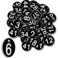thumbnail image 1 of Etiquetas numéricas negras 1-50 Fichas numeradas de plástico Números de mesa de plástico numerados, 1 of 5