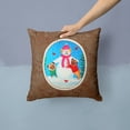 thumbnail image 2 of Carolines Treasures 7115PW1414 Snowman with Pug Winter Snowman Fabric Decorative Pillow  14Hx14W multicolor, 2 of 4