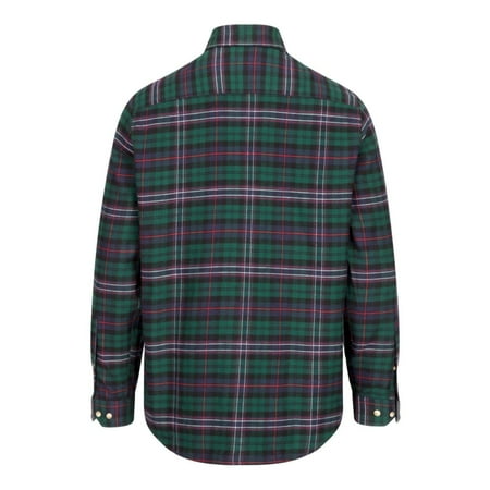 

Hoggs of Fife Pitscottie Flannel Shirt - Dark Green Tartan Check Small Green