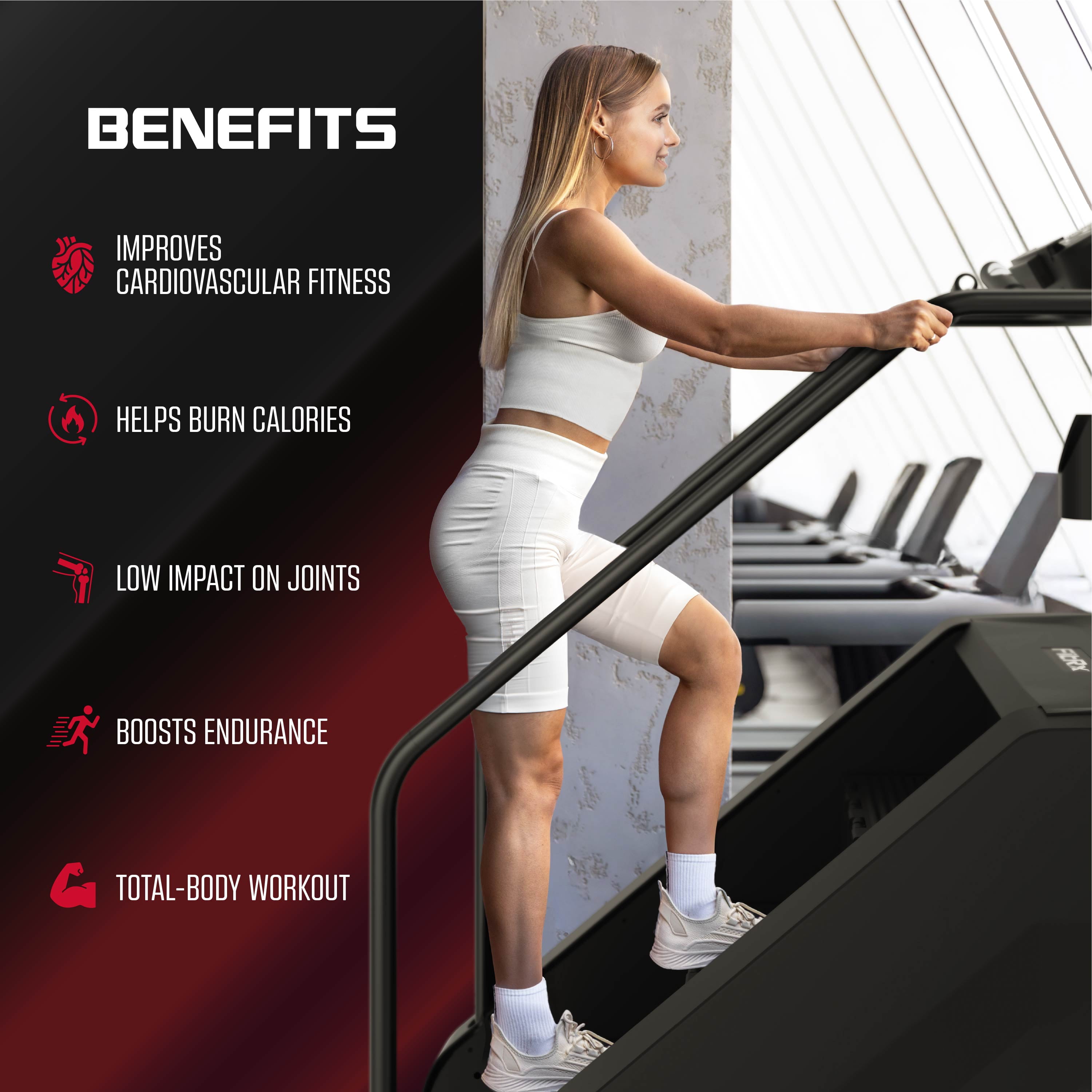 FitRx Stair Stepper, Summit Stair Climber Exercise Machine with LCD Display and 330 lb Capacity