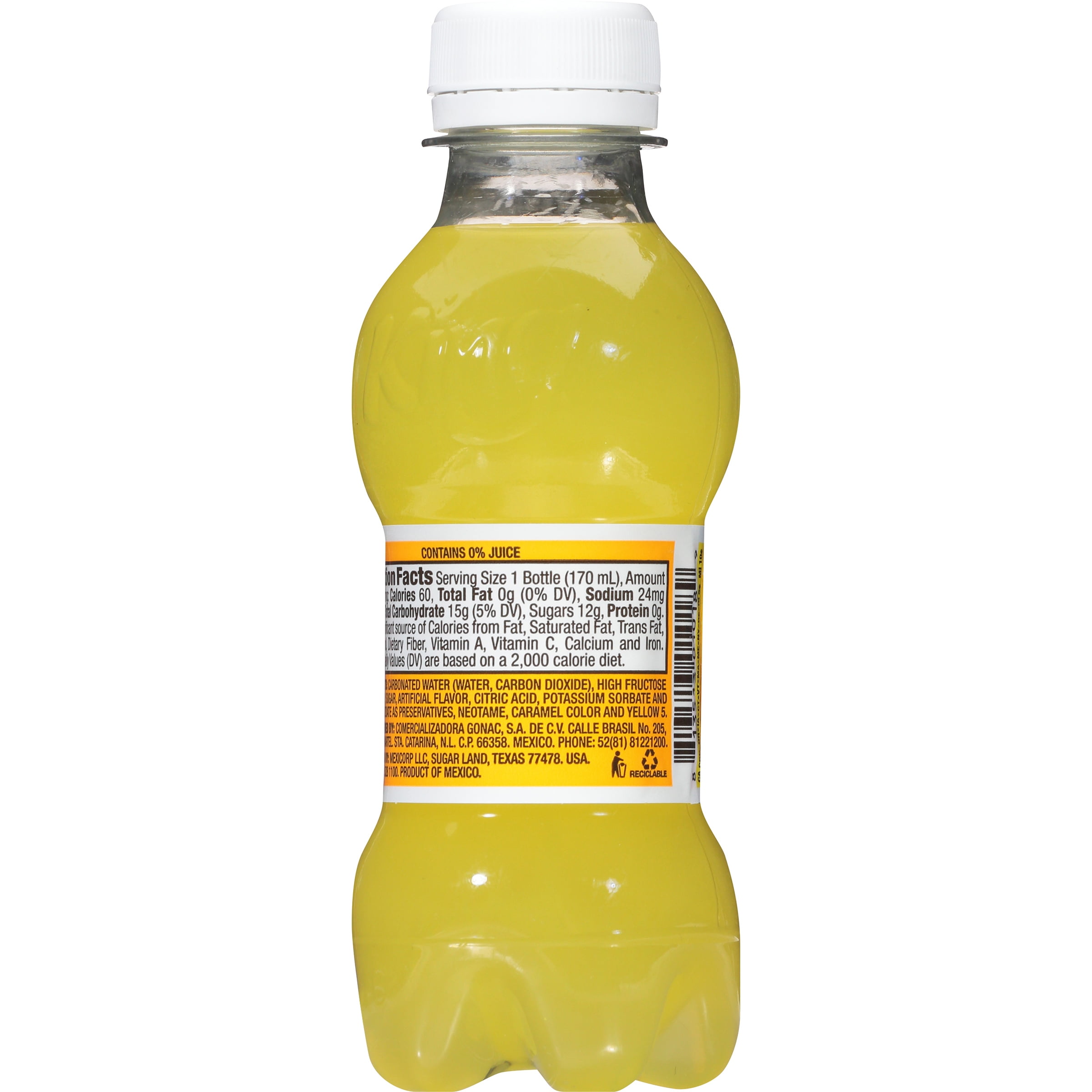 Fruity King Mini Soda, Pineapple, 5.75 Fl Oz