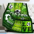 thumbnail image 2 of Soccer Blanket Gifts for Boys Men Ultra Soft Warm Flannel Throw Blankets Soccer Team Soccer Lover Gifts for Kids Teens Adults 80"x60", 2 of 2