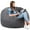 Dark gray, variant on Bean Bag Chair, Oversized Beanbag for Adults, Kid, Comfy Refillable Single Sofa for Living Room, Bedroom, Dorm, Dark Gray