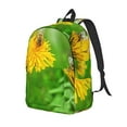 thumbnail image 2 of KLL Bees Pollinates A Yellow Dandelion Print Travel Laptop Backpack - College Backpack Business Work Bag Nurse Bag Casual Daypack for Weekender Business Hiking -Small, 2 of 6