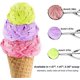 thumbnail image 3 of Ice Cream Scoop, Polished Stainless Steel Ice Cream Scoop 3 Pcs Different Size Small 4cm, Medium 5cm & Large 6cm Ice Cream Scoop with Ejector, Rice, M, 3 of 5