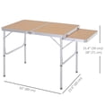 thumbnail image 2 of 3ft Picnic Table with Slide Shelf Outdoor Portable Aluminum Folding Table 2 Adjustable Height, 2 of 7