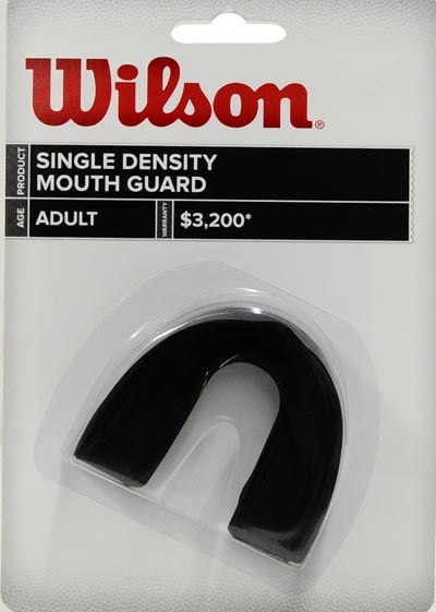 Lot of 2 Wilson Single Density Adult Mouth Guards Black 