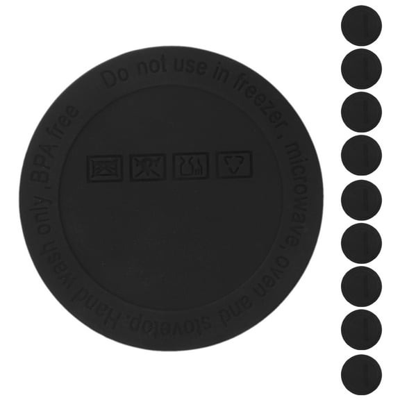 FRCOLOR 10pcs Silicone Bottoms For Sublimation Tumblers Protective Anti Slip Bottoms With Adhesive For Tumblers Thermal Bottle Jars