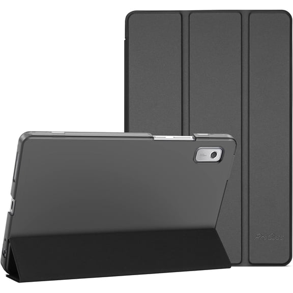 9 Inch Protective Tablet Case Compatible for Lenovo Tab M9 and Nook, Slim Stand, Hard Back Shell (Black)