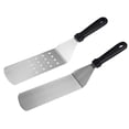 thumbnail image 1 of 2 herramientas profesionales para tornear/rascador de parrilla (en ángulo, rígido), con cuchillas perforadas y cerradas, acero inoxidable/plástico, embarrado, negro/plata, 1 of 5
