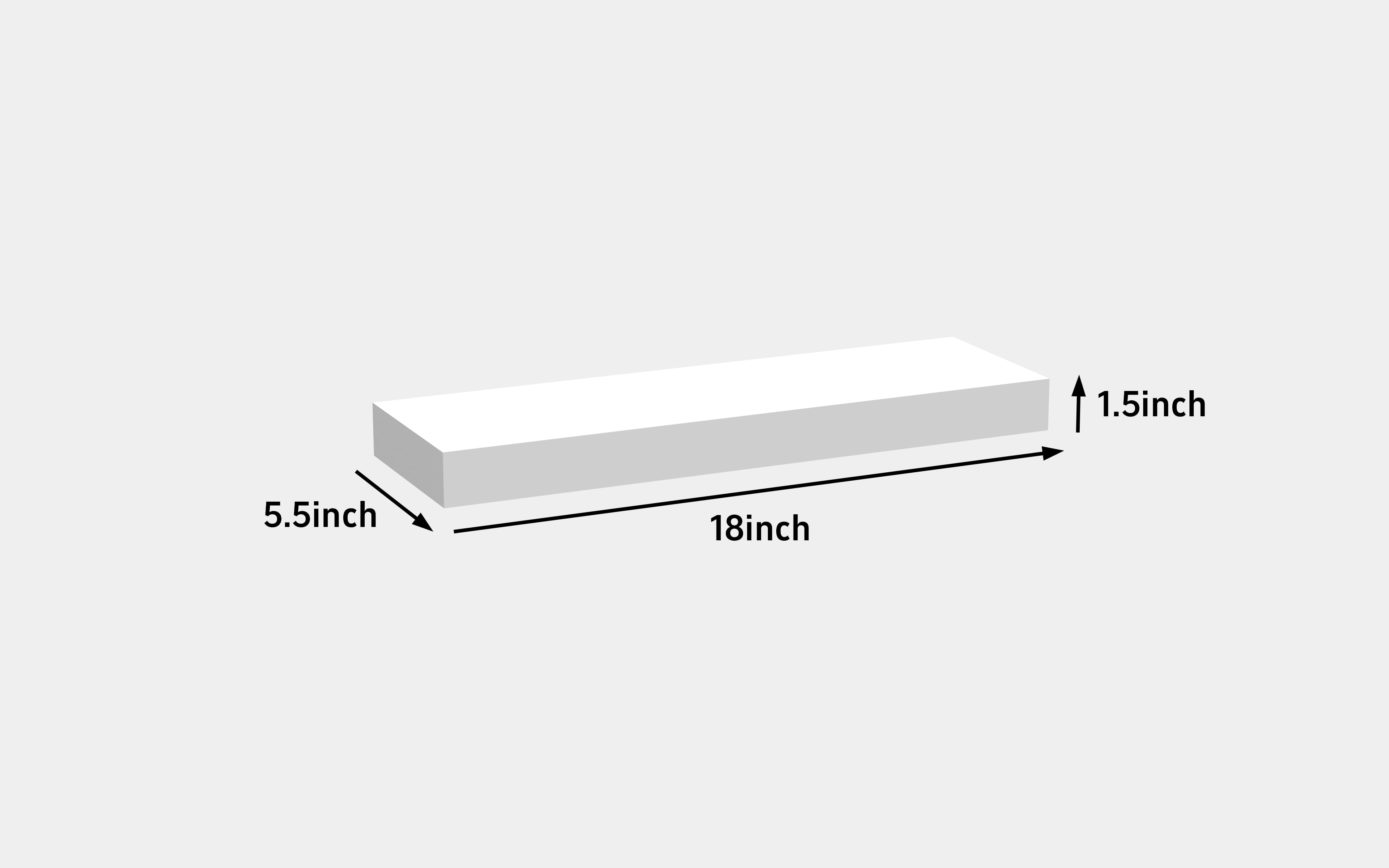 Mainstays White 18 in Floating Shelf