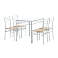 thumbnail image 5 of [110 X 70 X 76Cm] Iron Glass Dining Table And Chairs Silver One Table And Four Chairs MDF Cushion, 5 of 27