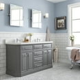 thumbnail image 3 of Water Creation Palace 60" Wood Double Bathroom Vanity in Cashmere Gray & Chrome, 3 of 9