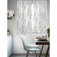 thumbnail image 4 of Green Grey Botanical Sheer Curtains 63 Inch Length 2 Panels Set Window Treatments, Spring Floral Summer Farmhouse Rod Pocket Semi Curtains for Living Room/Bedroom/Kitchen Décor, 104"W x 63"L, 4 of 7