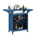 thumbnail image 4 of LOYALICE HDPE Outdoor Bar Table with Open Storage, Weather Resistant Patio Bar Height Table for Poolside, Parties, Kitchen, Navy Blue, 4 of 10