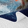 thumbnail image 5 of Erosebridal Rustic Pike Fish Twin Quilt Set for Girls Boys, Retro US Flag Twin Coverlet Set, 2pcs, 5 of 7