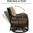 thumbnail image 2 of Soonbuy 3 Piece Patio Bistro Furniture Sets Clearance, Outdoor Wicker Swivel Rocker Patio Set, 360 Degree Swivel Rocking, Beige, 2 of 7