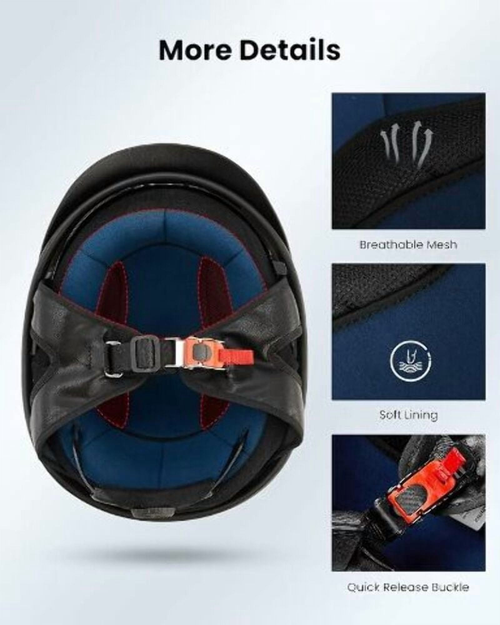 ILM Motorcycle Half Helmet 205V: Patriotic Flag - DOT Certified