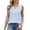 Blue, variant on Women's Solid Color V Neck Stretch Sleeveless Loose Chiffon Vest Women Tops Workout Bandage Top for Women Shirt with Strings 1975 Crop Top Athletic Cropped Top A Tops for Women Polyester Top Women