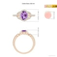 thumbnail image 4 of ANGARA Natural Vintage Style Oval 1.15 ct Amethyst Halo Ring in 14K Rose Gold for Women (Size-8x6mm) | February Birthstone, Birthday, Anniversary, Jewelry Gift for Women | Natural Amethyst Ring, 4 of 8