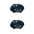 thumbnail image 2 of Transemion Operating Hats Nurse Durability Gourd-shaped Button Bright Colors Tie Back Multifunctional Work Uniform Working Caps HallowmasBlack-whit 2Set, 2 of 6