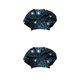thumbnail image 1 of Qarigey Gorros de operación Enfermeras Durabilidad En forma de calabaza Botón de pulido opaco de color puro Gorros de trabajo Hallowmas Negro-blanco 2Conjunto, 1 of 6
