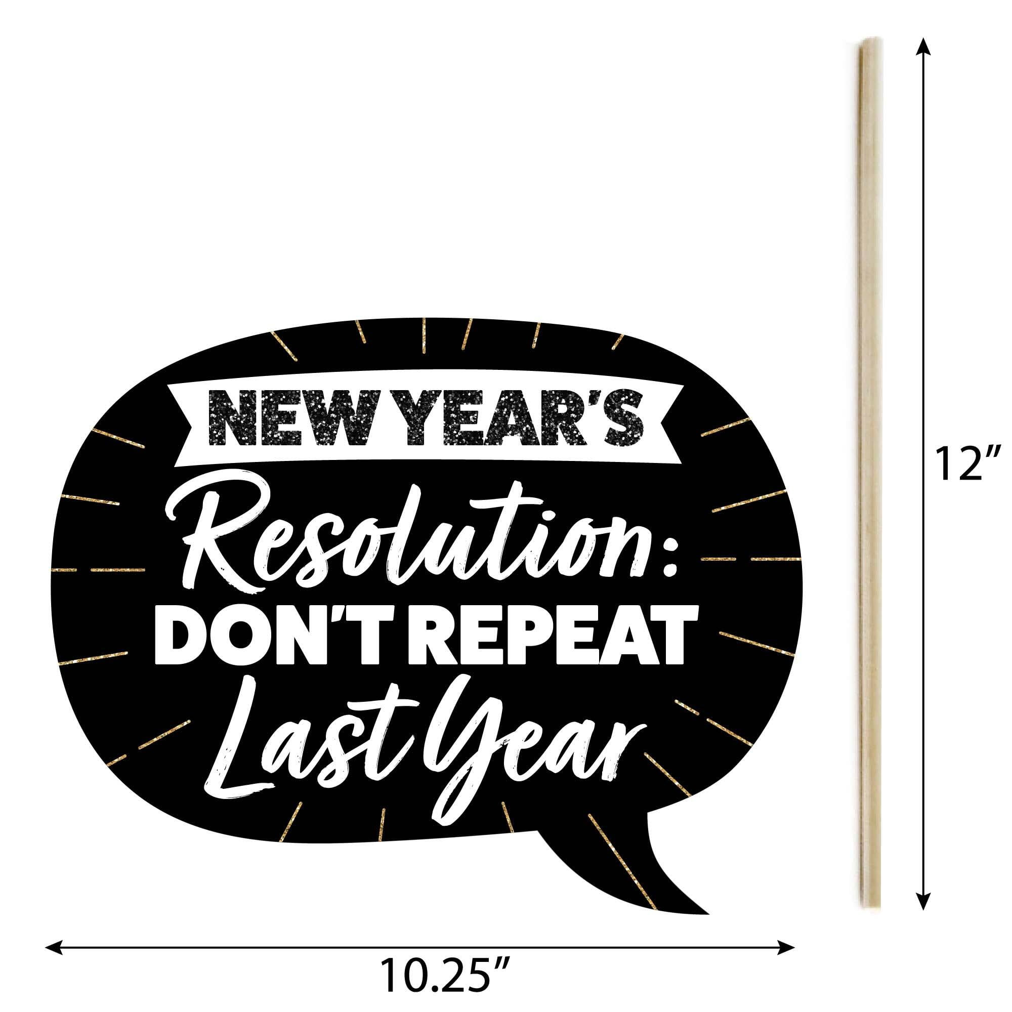 Big Dot of Happiness Funny Rollin' in the New Year - 2022 New Year's Eve  Party Photo Booth Props Kit - 10 Piece