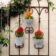 thumbnail image 4 of Muyoka Maceta Macetas colgantes Macetas de metal Cubo de hierro Maceta Maceta Cubo de metal Titular de flores con gancho Decoración interior al aire libre para barandilla Valla Balcón Jardín Muyoka Hogar, 4 of 7