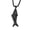Black, variant on Men's Women's Stainless Steel Koi Fish Necklace Vintage Carp Lucky Amulet Pendant Jewelry Black