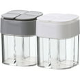 thumbnail image 1 of 2 pcs Salt and Pepper Shaker 4 Grids Empty Spice Dispenser Seasoning Shaker with Lid, 1 of 7