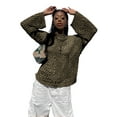thumbnail image 3 of Pull Oversize pour Femmes Manches Longues Croisé Imprimé Punk Déchiré Tricoté Mode Urbaine, 3 of 8