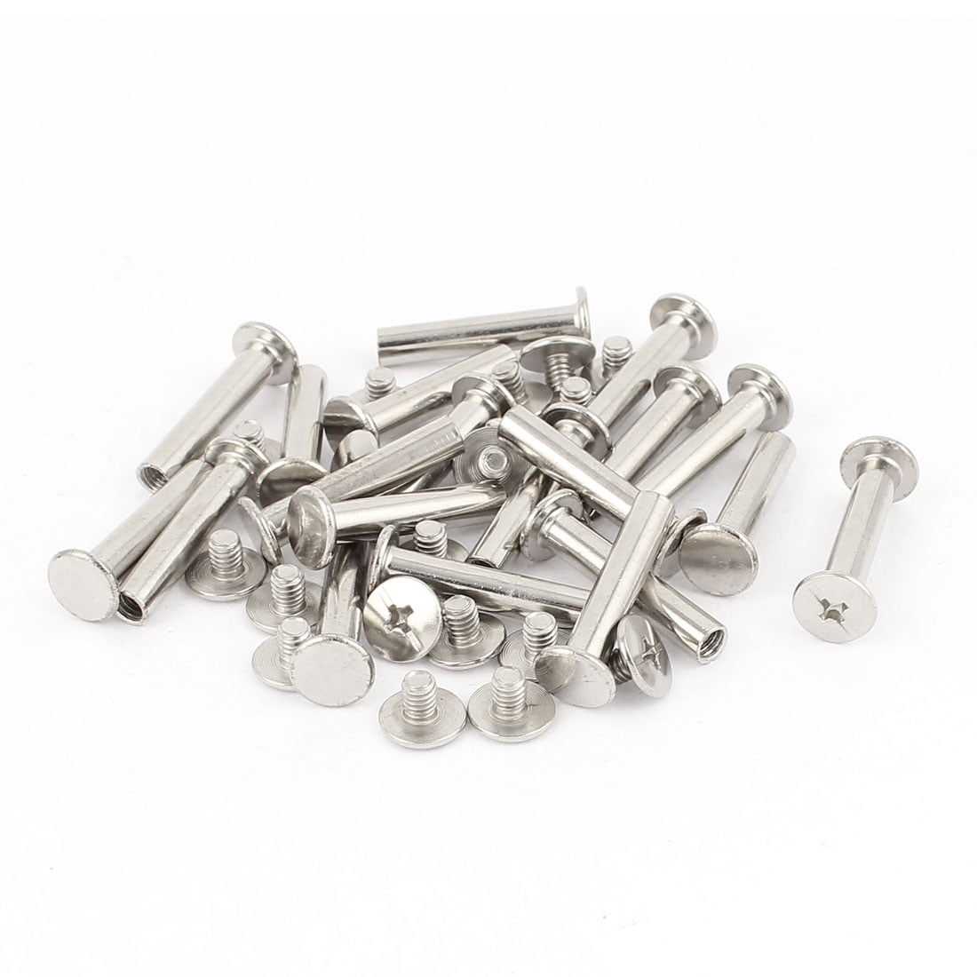 uxcell Scrapbook 5mmx40mm Nickel Plated Binding Chicago Screw Post 10pcs 