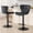 Classic Black, variant on CONCETTA Swivel Bar Stools Set of 2 with Adjustable Height, Fabric with Backrest for Kitchen Island, Black