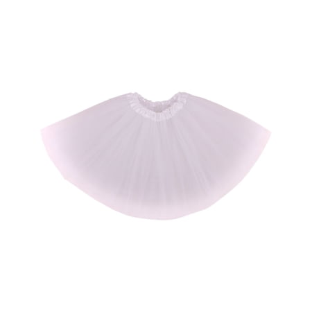 Simplicity Women's Classic Elastic, 3-Layered Tulle Tutu Skirt, White