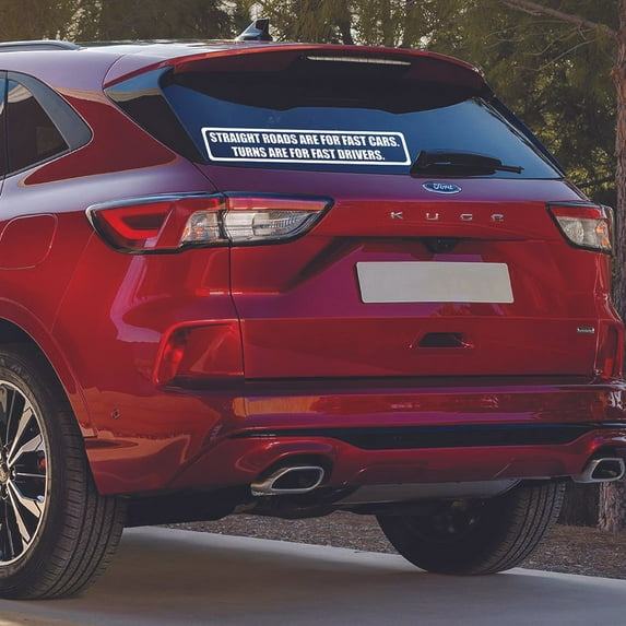 Turns Are For Fast Drivers Quote Sticker Art Decor Car Decals for Girls Boys Car Bumper Window Windows Truck Vehicle Auto Glass Computer Laptop Skateboard Vinyl Wall Art Decoration Size (4x10 inch)