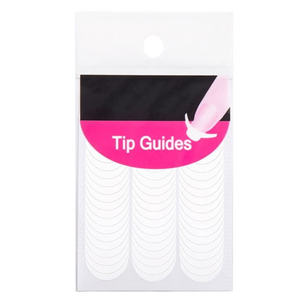 240 Pieces French Manicure Stickers Nail Stickers Strips Self Adhesive Nail Tips For DIY Decoration Stencil Tools French Tip Moon Shape Design