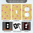 thumbnail image 3 of Yayeee Blank Wall Plate Cover 1-Gang 4.5"x2.7" Home Unused Decorative Outlet, Yellow Stars, 3 of 7