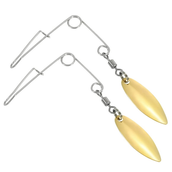 Unique Bargains 20Pcs Fishing Spinnerbait Wire with Blade, Medium-sized Water-drop