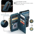 thumbnail image 4 of Compatible con la funda Billetera Samsung Galaxy A53 con Soporte para Tarjeta,Soporte Magnético con Cremallera, Correa de Cordón para Folio, Billetera con tapa para Galaxy A53 5G 6.5 Pulgadas, 4 of 6