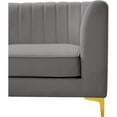 thumbnail image 6 of Meridian Furniture Alina Grey Velvet Modular Sectional, 6 of 17