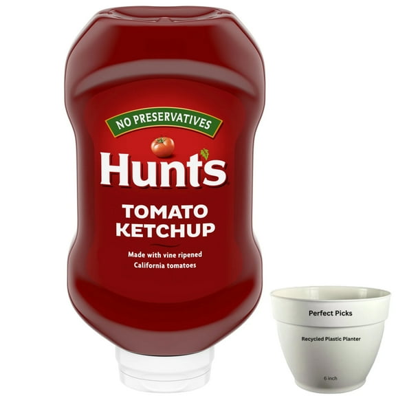 Hunt’s Tomato Ketchup, 32 oz Squeeze Bottle, ‌Includes 1 Plastic Planter